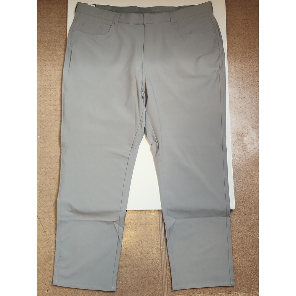 Greg Norman Pants Men's 40x29 Gray Chino Khaki Performance Golf Tech Flex NEW